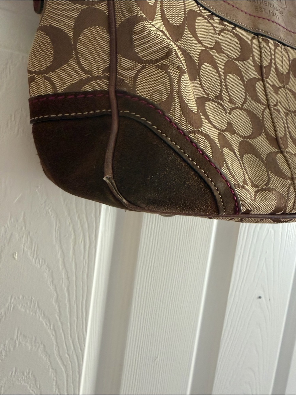 Vintage Y2K Coach Signature Gallery Tote 8K49 - Well Loved / Casual Use - Picture 7 of 16